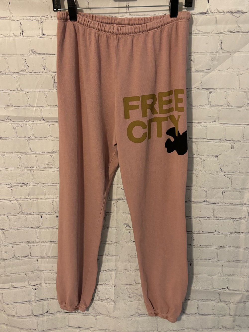 NWT FREECITY Large Sweatpants Pinkbird / BLRGL Lightweight French Terry Size S